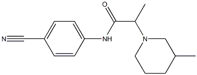 N-(4-cyanophenyl)-2-(3-methylpiperidin-1-yl)propanamide Struktur