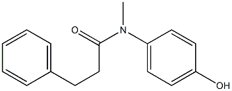 N-(4-hydroxyphenyl)-N-methyl-3-phenylpropanamide Struktur