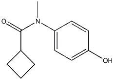 N-(4-hydroxyphenyl)-N-methylcyclobutanecarboxamide Struktur