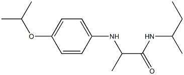 N-(butan-2-yl)-2-{[4-(propan-2-yloxy)phenyl]amino}propanamide Struktur