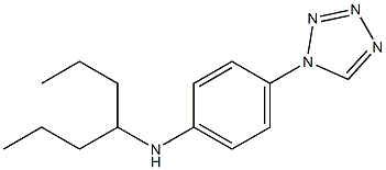 N-(heptan-4-yl)-4-(1H-1,2,3,4-tetrazol-1-yl)aniline Struktur