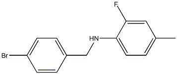 N-[(4-bromophenyl)methyl]-2-fluoro-4-methylaniline Struktur