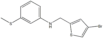 N-[(4-bromothiophen-2-yl)methyl]-3-(methylsulfanyl)aniline Struktur