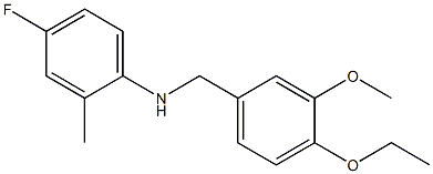 N-[(4-ethoxy-3-methoxyphenyl)methyl]-4-fluoro-2-methylaniline Struktur