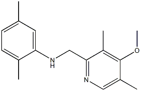 N-[(4-methoxy-3,5-dimethylpyridin-2-yl)methyl]-2,5-dimethylaniline Struktur