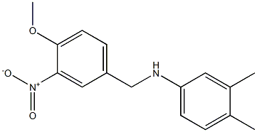 N-[(4-methoxy-3-nitrophenyl)methyl]-3,4-dimethylaniline Struktur