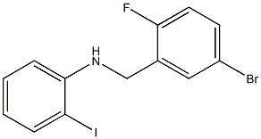 N-[(5-bromo-2-fluorophenyl)methyl]-2-iodoaniline Struktur