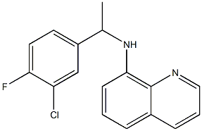 N-[1-(3-chloro-4-fluorophenyl)ethyl]quinolin-8-amine Struktur