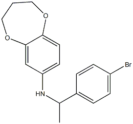 N-[1-(4-bromophenyl)ethyl]-3,4-dihydro-2H-1,5-benzodioxepin-7-amine Struktur