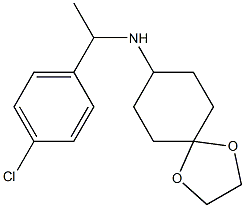 N-[1-(4-chlorophenyl)ethyl]-1,4-dioxaspiro[4.5]decan-8-amine Struktur