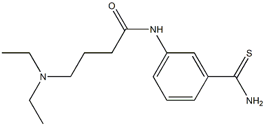 N-[3-(aminocarbonothioyl)phenyl]-4-(diethylamino)butanamide Struktur