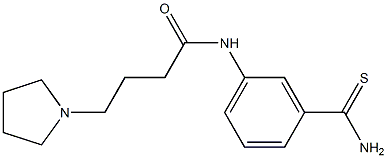 N-[3-(aminocarbonothioyl)phenyl]-4-pyrrolidin-1-ylbutanamide Struktur