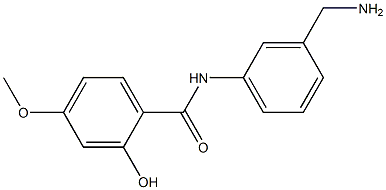 N-[3-(aminomethyl)phenyl]-2-hydroxy-4-methoxybenzamide Struktur