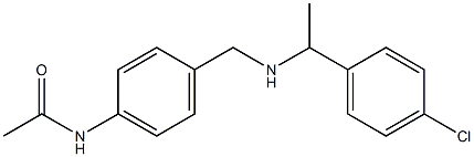 N-[4-({[1-(4-chlorophenyl)ethyl]amino}methyl)phenyl]acetamide Struktur