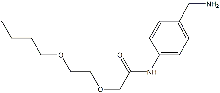 N-[4-(aminomethyl)phenyl]-2-(2-butoxyethoxy)acetamide Struktur