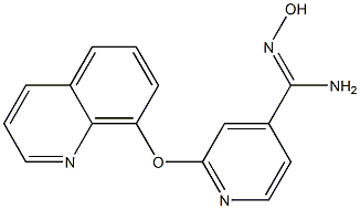 N'-hydroxy-2-(quinolin-8-yloxy)pyridine-4-carboximidamide Struktur