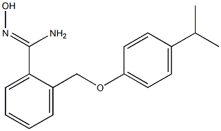 N'-hydroxy-2-[4-(propan-2-yl)phenoxymethyl]benzene-1-carboximidamide Struktur