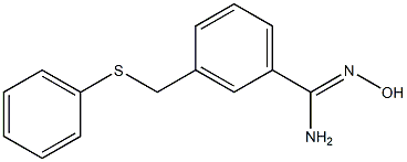 N'-hydroxy-3-[(phenylsulfanyl)methyl]benzene-1-carboximidamide Struktur