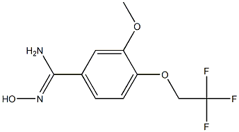 N'-hydroxy-3-methoxy-4-(2,2,2-trifluoroethoxy)benzenecarboximidamide Struktur