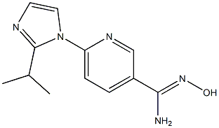 N'-hydroxy-6-[2-(propan-2-yl)-1H-imidazol-1-yl]pyridine-3-carboximidamide Struktur