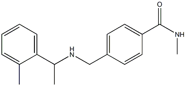 N-methyl-4-({[1-(2-methylphenyl)ethyl]amino}methyl)benzamide Struktur