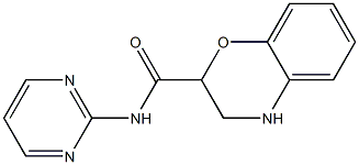 N-pyrimidin-2-yl-3,4-dihydro-2H-1,4-benzoxazine-2-carboxamide Struktur