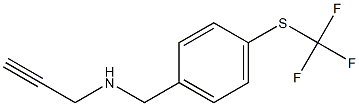 prop-2-yn-1-yl({4-[(trifluoromethyl)sulfanyl]phenyl}methyl)amine Struktur