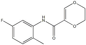 1,4-Dioxin-2-carboxamide,  N-(5-fluoro-2-methylphenyl)-5,6-dihydro- Struktur