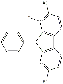 9-Phenyl-2,7-dibromofluorenol Struktur