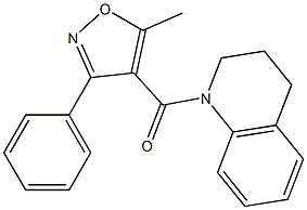 1-[(5-methyl-3-phenyl-4-isoxazolyl)carbonyl]-1,2,3,4-tetrahydroquinoline Struktur