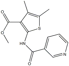 methyl 4,5-dimethyl-2-[(3-pyridinylcarbonyl)amino]-3-thiophenecarboxylate Struktur