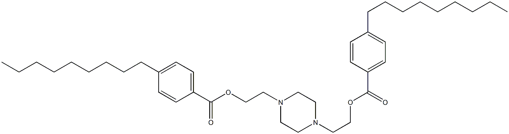 2-(4-{2-[(4-nonylbenzoyl)oxy]ethyl}-1-piperazinyl)ethyl 4-nonylbenzoate Struktur