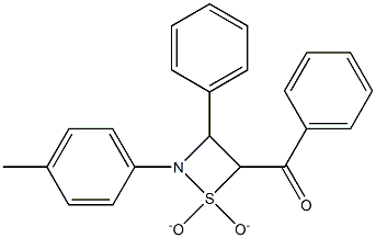 [2-(4-methylphenyl)-1,1-dioxido-3-phenyl-1,2-thiazetidin-4-yl](phenyl)methanone Struktur