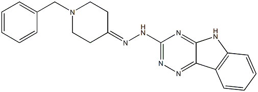 1-benzyl-4-piperidinone 5H-[1,2,4]triazino[5,6-b]indol-3-ylhydrazone Struktur