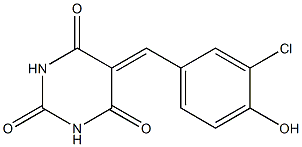 5-(3-chloro-4-hydroxybenzylidene)-2,4,6(1H,3H,5H)-pyrimidinetrione Struktur