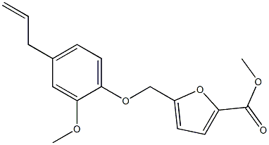 methyl 5-[(4-allyl-2-methoxyphenoxy)methyl]-2-furoate Struktur