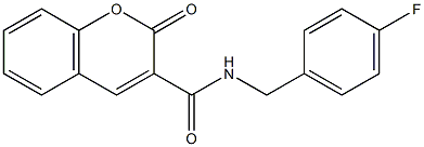 N-(4-fluorobenzyl)-2-oxo-2H-chromene-3-carboxamide Struktur