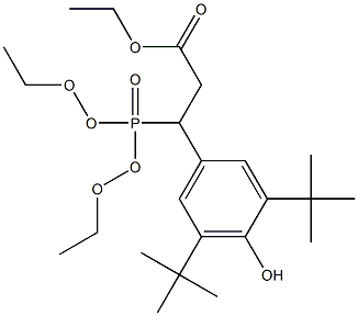 ethyl 3-(3,5-ditert-butyl-4-hydroxyphenyl)-3-(diethoxyphosphoryl)propanoate Structure