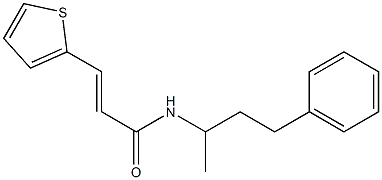 N-(1-methyl-3-phenylpropyl)-3-(2-thienyl)acrylamide Struktur