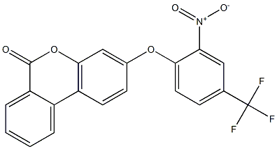 3-[2-nitro-4-(trifluoromethyl)phenoxy]-6H-benzo[c]chromen-6-one Struktur