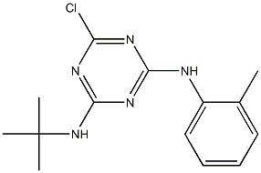 N-(tert-butyl)-N-[4-chloro-6-(2-toluidino)-1,3,5-triazin-2-yl]amine Struktur