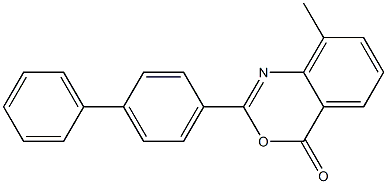 2-[1,1'-biphenyl]-4-yl-8-methyl-4H-3,1-benzoxazin-4-one Struktur