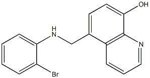 5-[(2-bromoanilino)methyl]-8-quinolinol Struktur