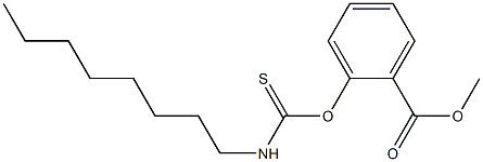 methyl 2-{[(octylamino)carbothioyl]oxy}benzoate Struktur