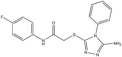 2-[(5-amino-4-phenyl-4H-1,2,4-triazol-3-yl)sulfanyl]-N-(4-fluorophenyl)acetamide Struktur