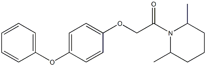 2,6-dimethyl-1-[(4-phenoxyphenoxy)acetyl]piperidine Struktur