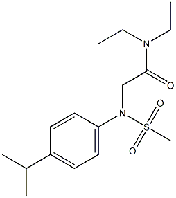 N,N-diethyl-2-[4-isopropyl(methylsulfonyl)anilino]acetamide Struktur