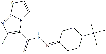 N'-(4-tert-butylcyclohexylidene)-6-methylimidazo[2,1-b][1,3]thiazole-5-carbohydrazide Struktur