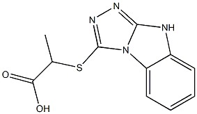 2-(9H-[1,2,4]triazolo[4,3-a]benzimidazol-3-ylsulfanyl)propanoic acid Struktur