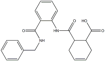 6-({2-[(benzylamino)carbonyl]anilino}carbonyl)-3-cyclohexene-1-carboxylic acid Struktur